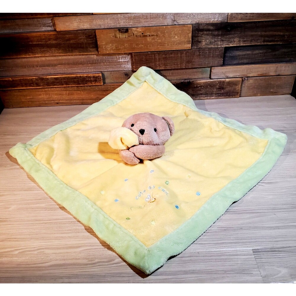 Rare Carter's Just One Year Bear Lovey Security Blanket Pastel Cute As Can Bee